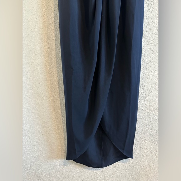 Shona Joy Knotted Tulip Hem Gown in Navy Blue Size 2US - Picture 10 of 16